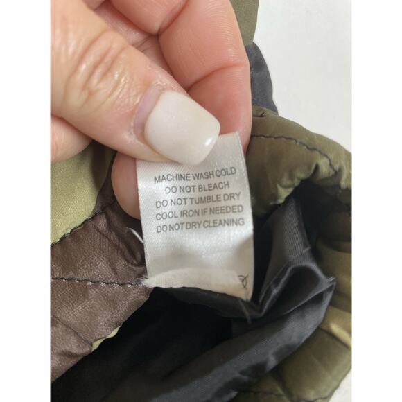 Kendall & Kylie Bomber Jacket Women's Size Small Green Camo Quilted Longline - Picture 7 of 10